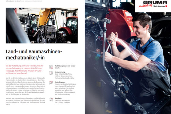 Ausbildung 3 ausbildungs broschuere gruma land und baumaschinen mechatroniker ausbildung